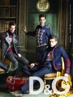 Navy Slim Pants by Dolce&Gabbana